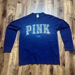 PINK Victoria's Secret Blue Cotton Shirt